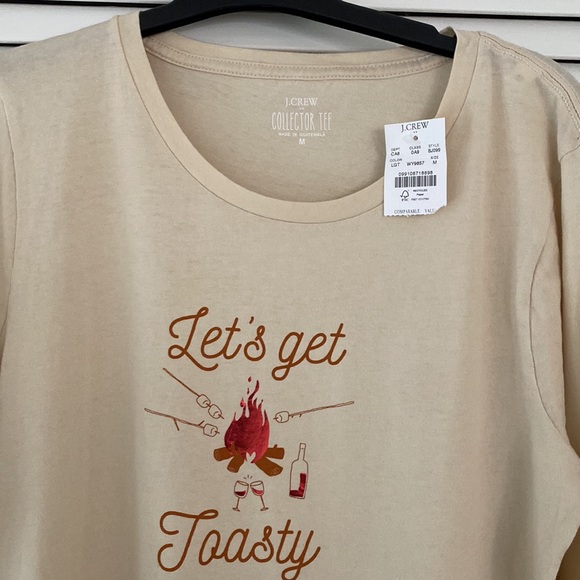 NWT J Crew Collectors “Let’s Get Toasty” Long Sleeve Tee. Medium - Picture 3 of 6